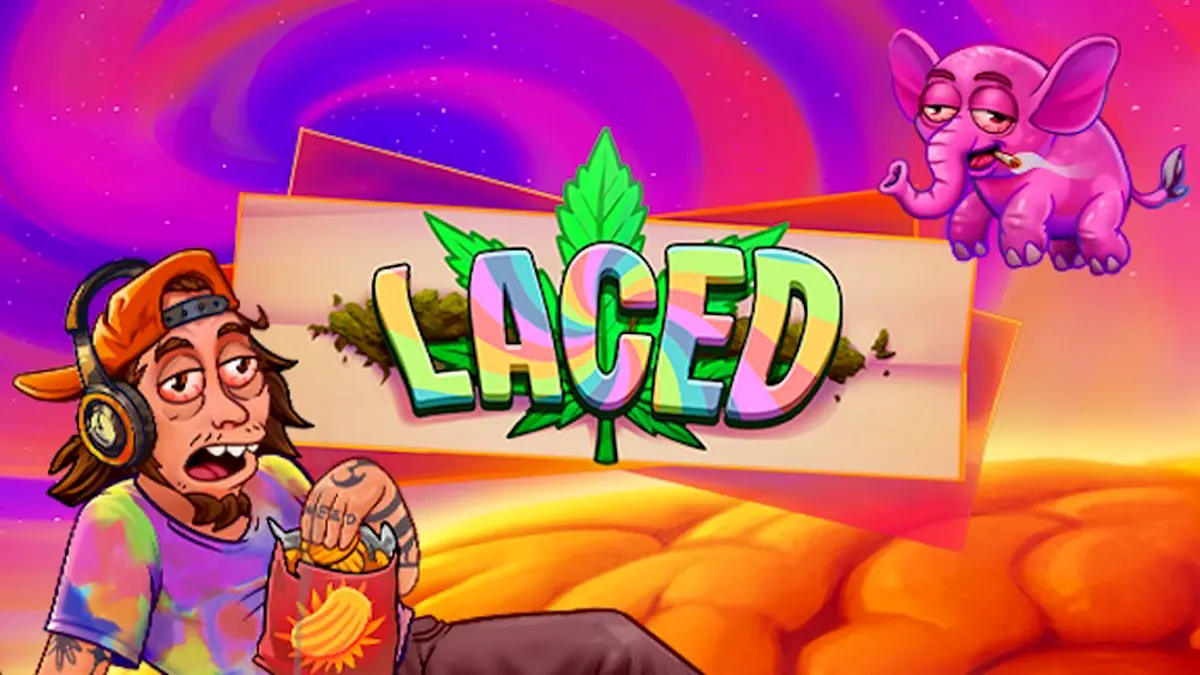 Visual elegante e moderno do slot Laced com elementos de luxo e neon