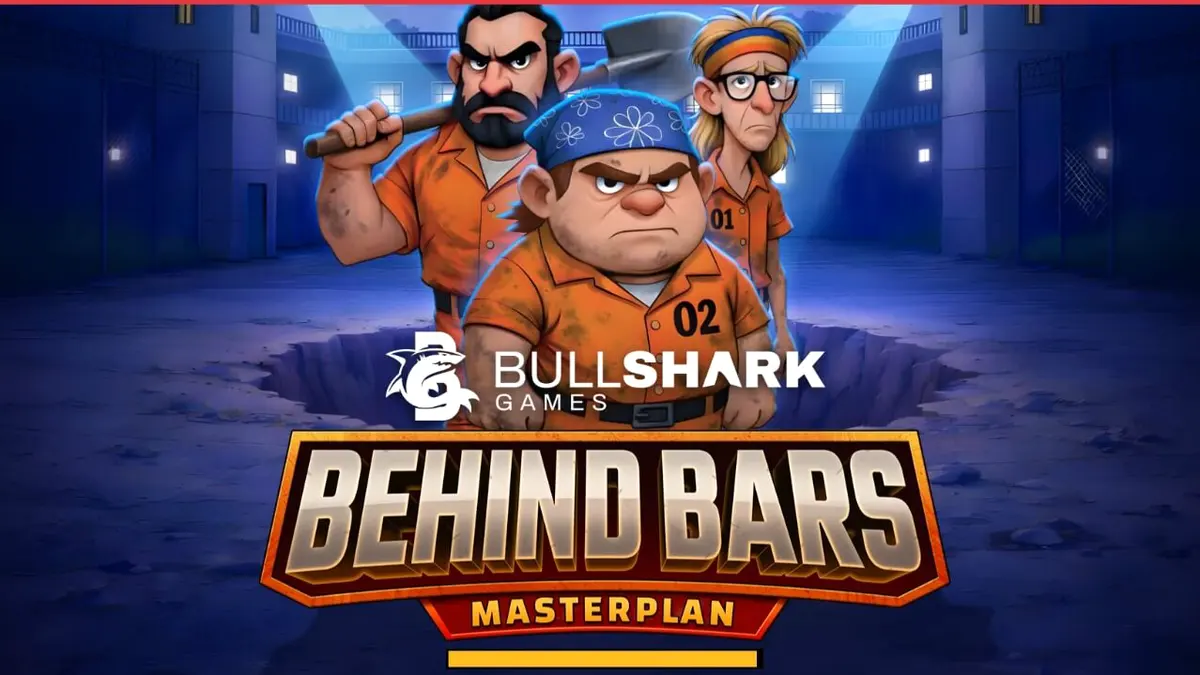 Tela de jogo do slot Behind Bars Masterplan mostrando a interface da prisão